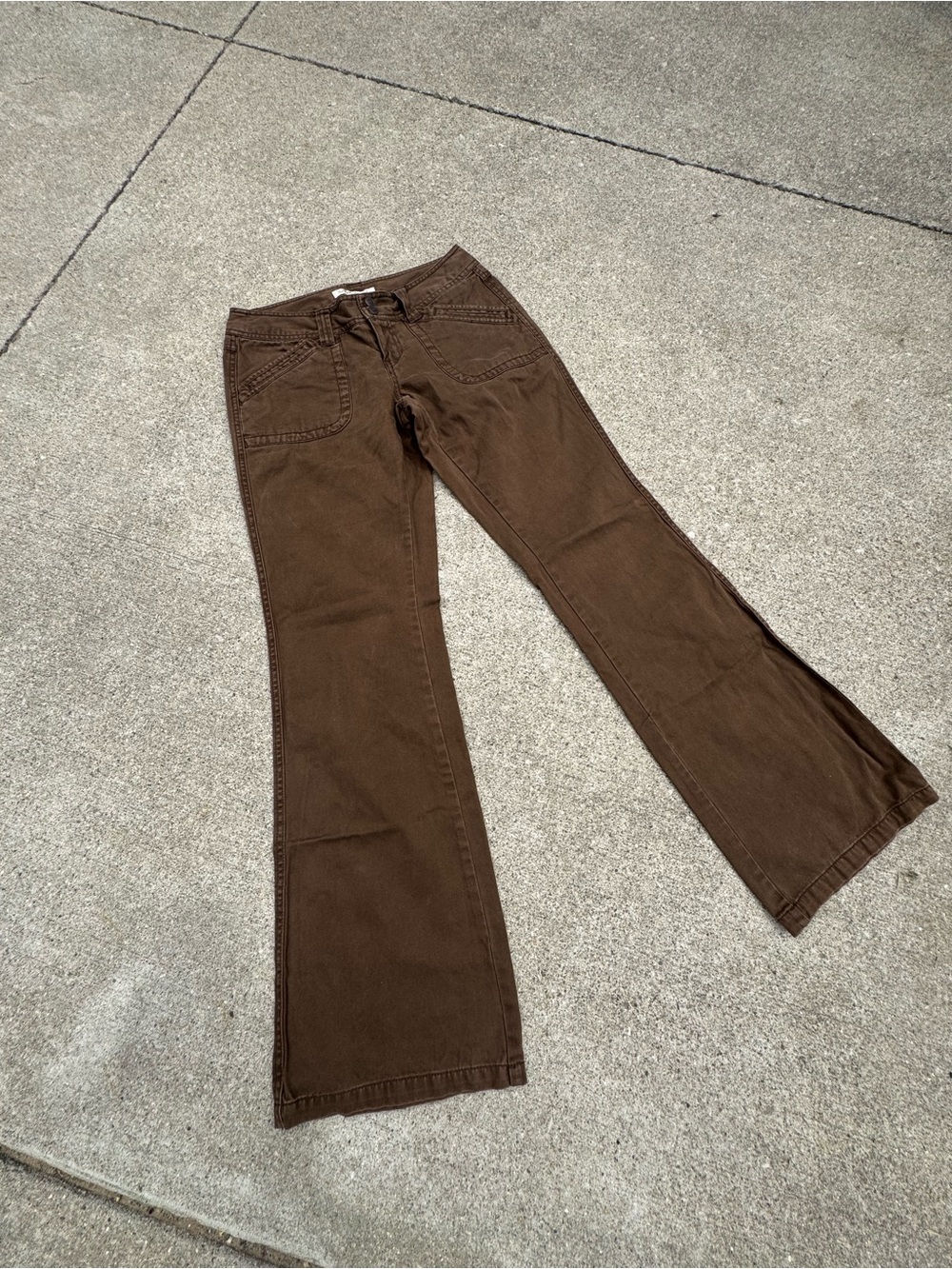 Aeropostale Brown Jeans with Button Accents
